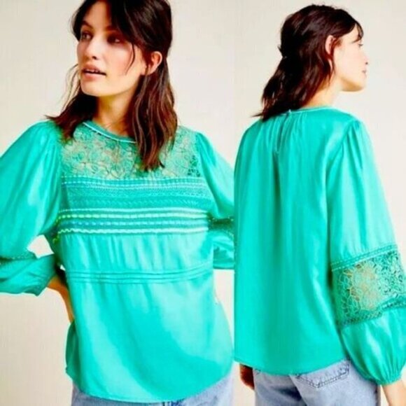 Anthropologie Blank London Sunshine Peasant Top NWT XS JB - Picture 3 of 8